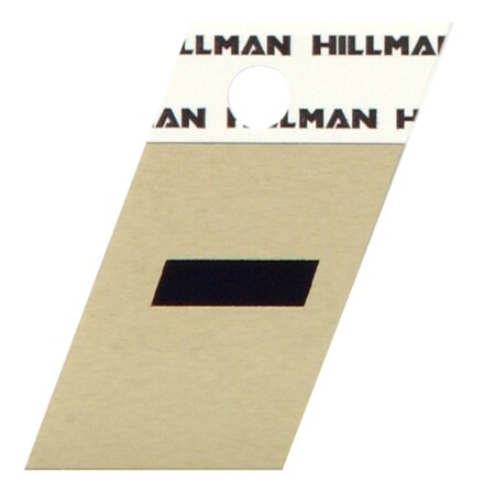 Hillman HILLMAN 1.5 in. Reflective Black Aluminum Self-Adhesive Special Character Hyphen 1 pc, PK6 840548